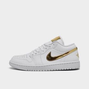 Nike White and Gold Athletic Shoes
